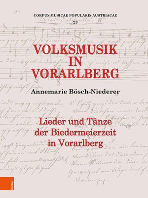 cover image of Volksmusik in Vorarlberg